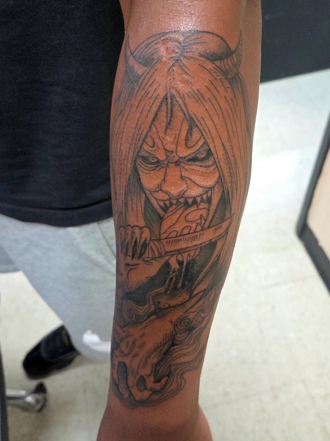 Tattoo by @tatshalverson — japanese_irezumi, black_and_grey