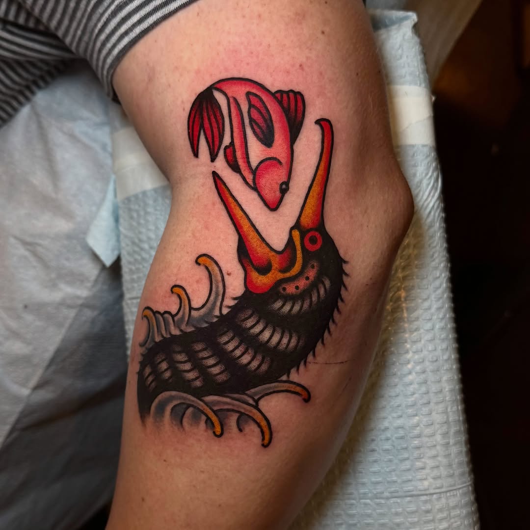 Tattoo by @louisetattooer — american_traditional, illustrative