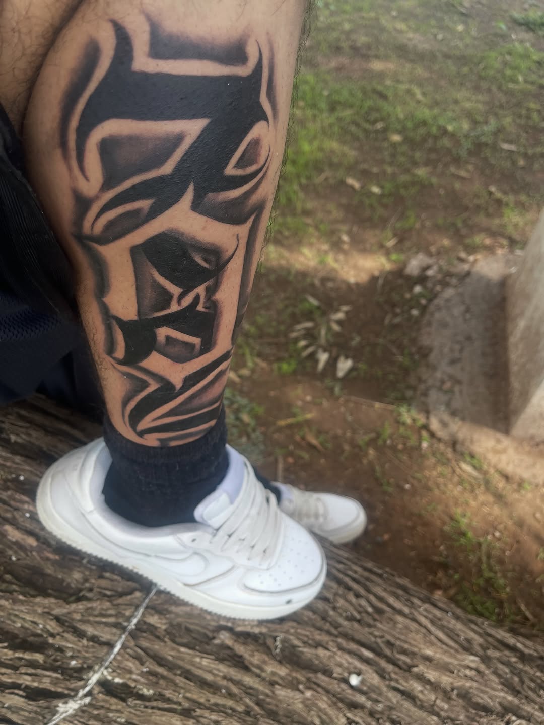 Tattoo by @tusanchotattoos_lv โ blackwork, lettering_script