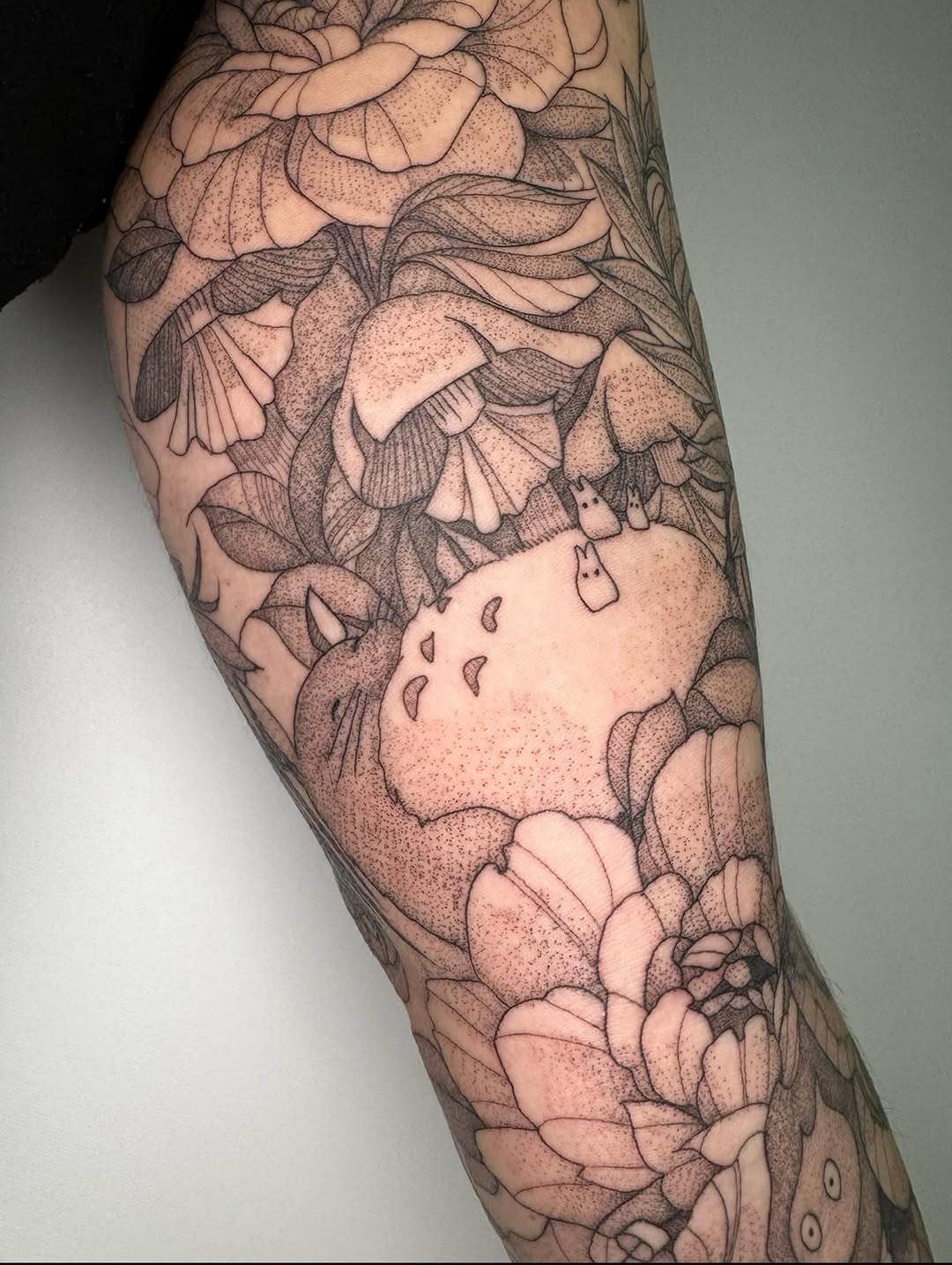 Tattoo by @angela.nichole.ink — illustrative, dotwork