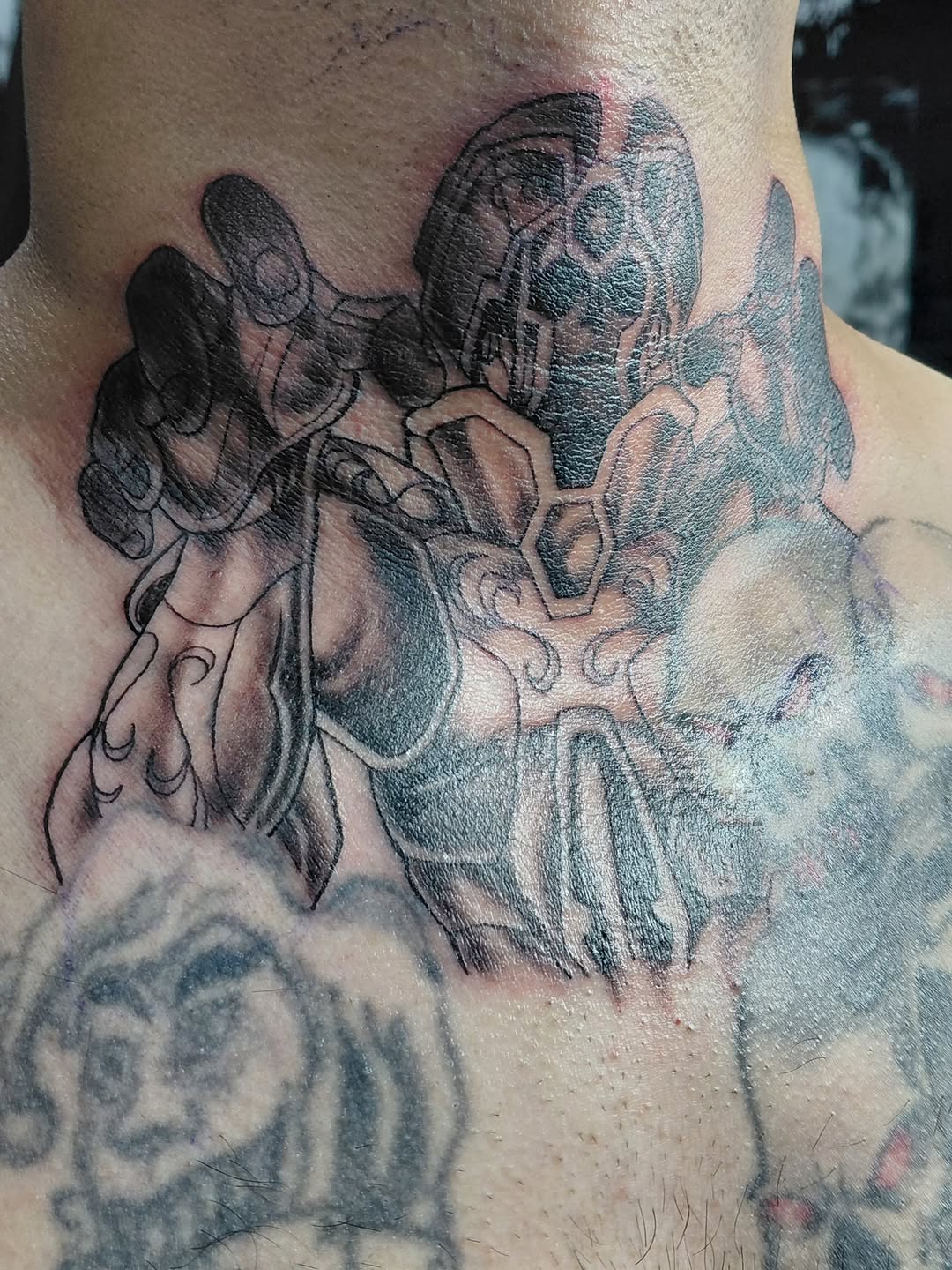 Tattoo by @cannibal_tattoo_studio — blackwork, illustrative