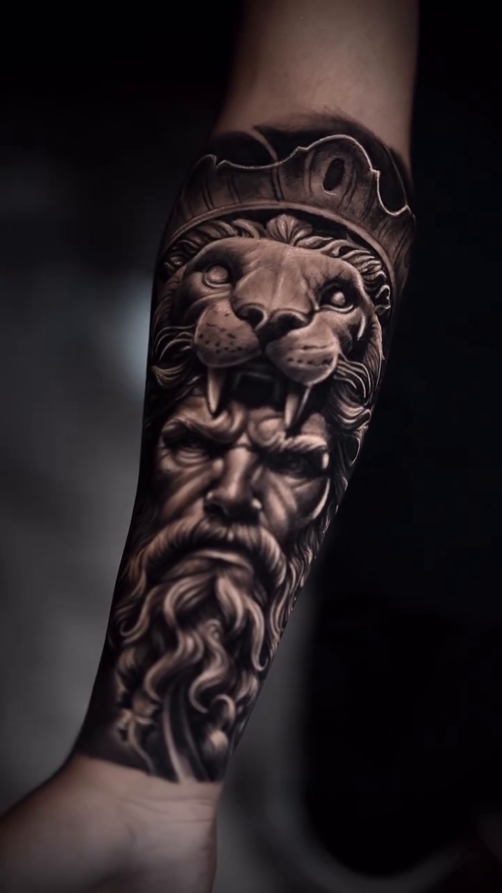 Tattoo by @4evertattoo_ink β realism, black_and_grey