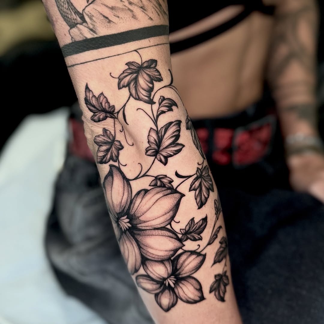 Tattoo by @kathrynsemusart — black_and_grey, illustrative