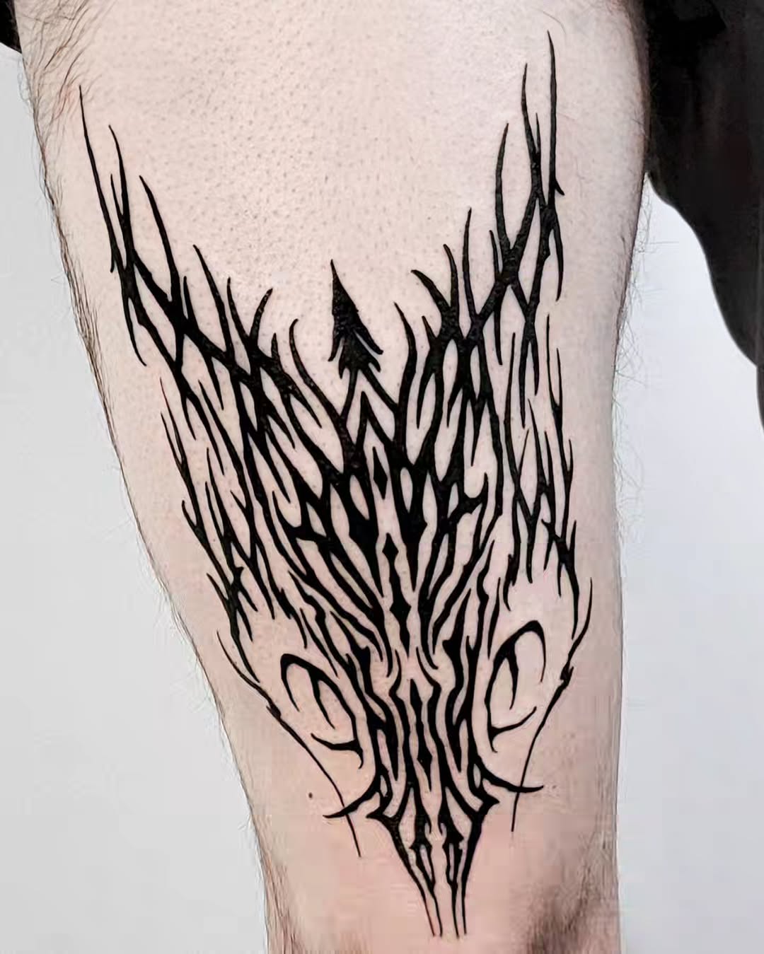 Tattoo by @batsflesh — blackwork, illustrative