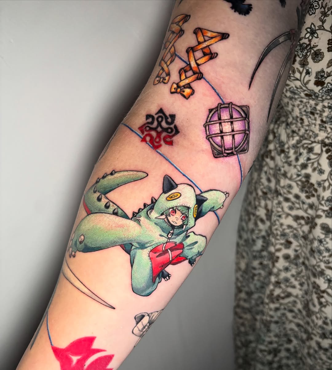Tattoo by @morgue.inkz — anime, new_school