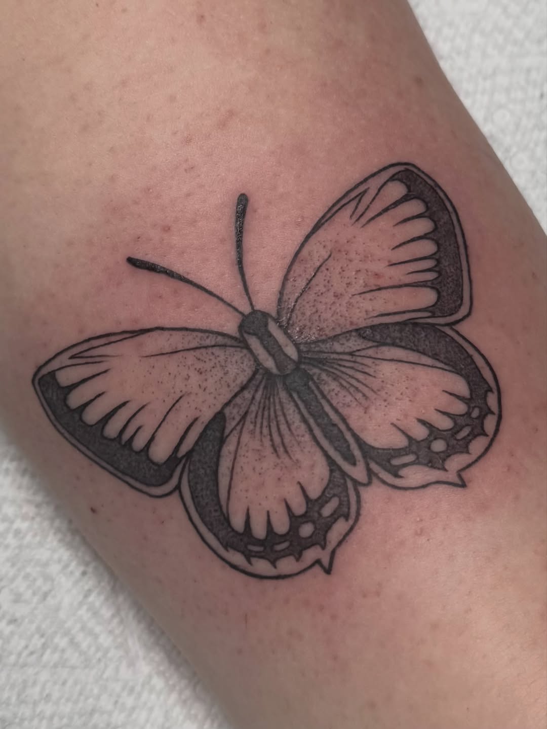 Tattoo by @allyghastly — black_and_grey, dotwork