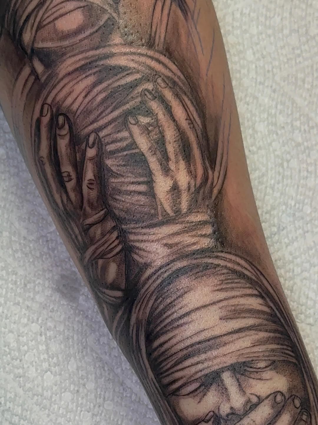 Tattoo by @bellyink_ — realism, black_and_grey