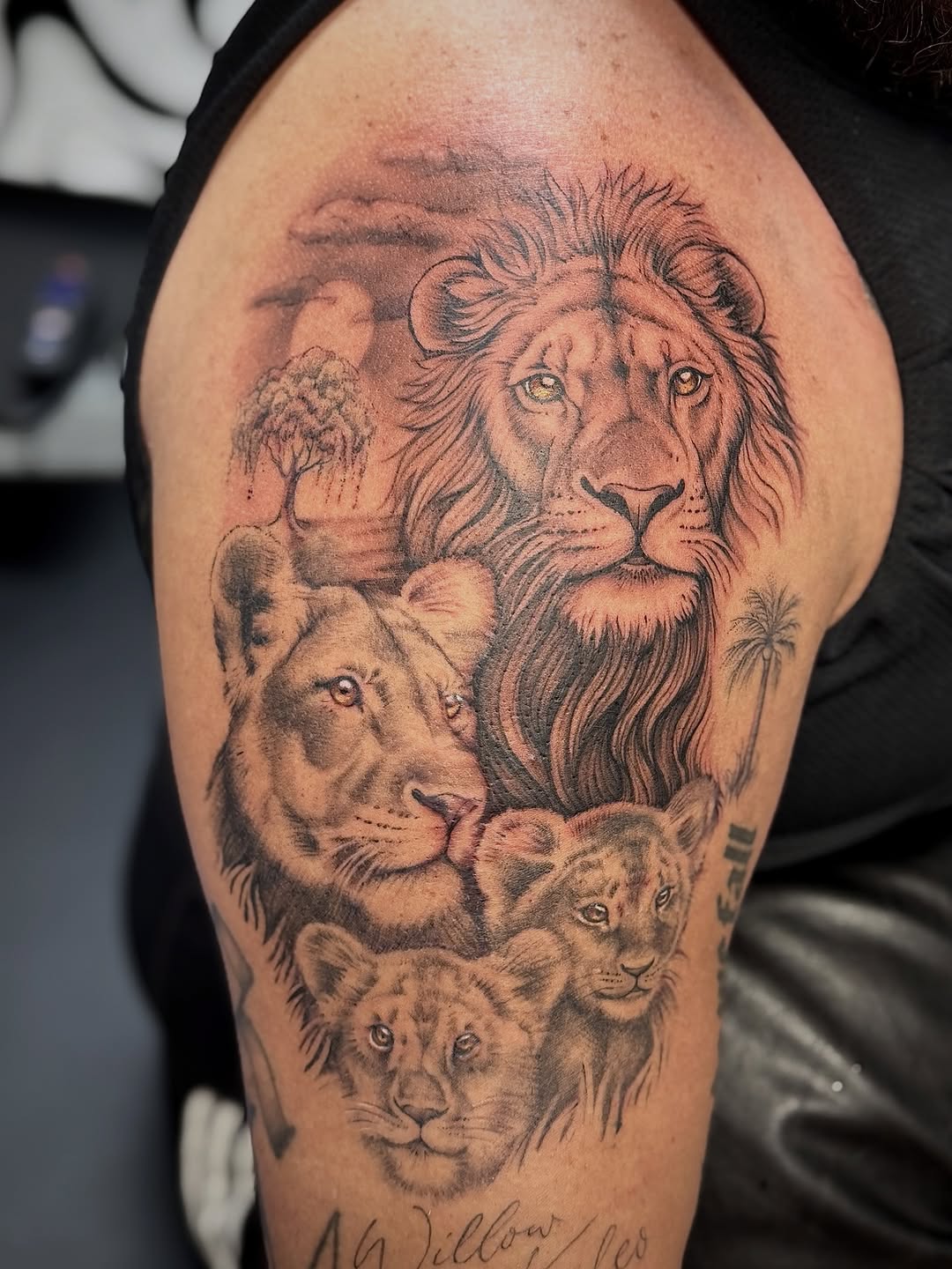 Tattoo by @tinkedtattoo — realism, black_and_grey