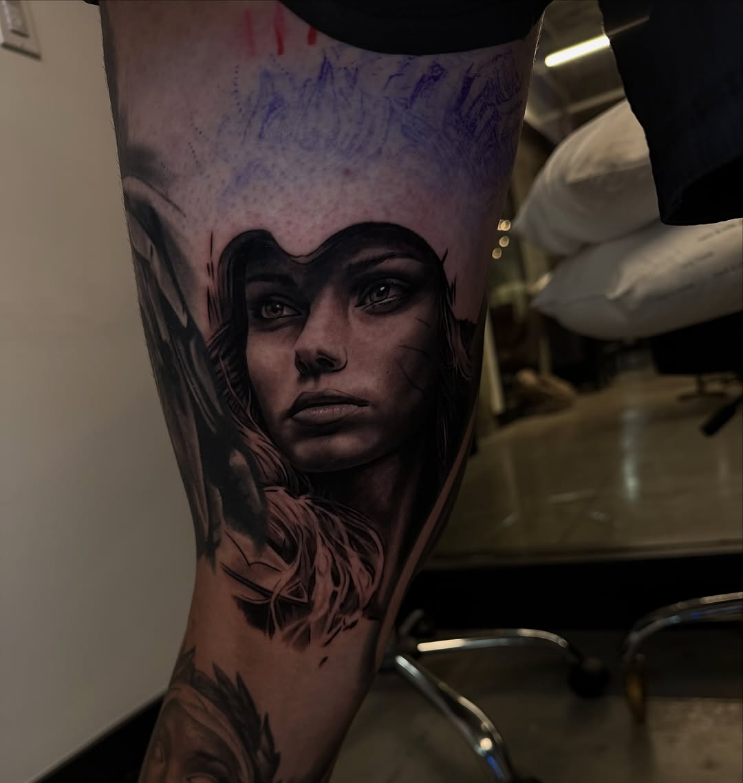 Tattoo by @carter.studios.ink โ realism, black_and_grey