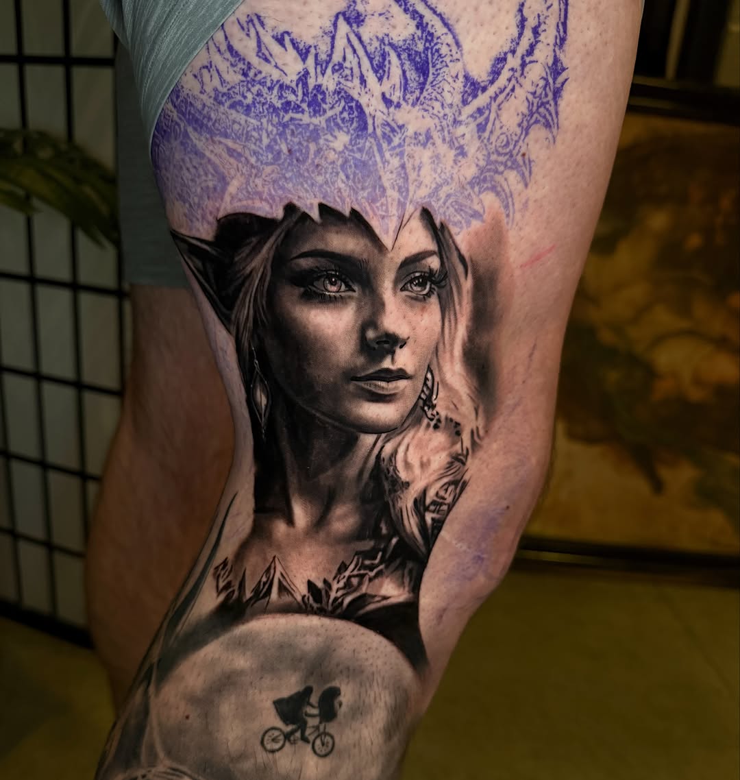 Tattoo by @carter.studios.ink โ realism, black_and_grey