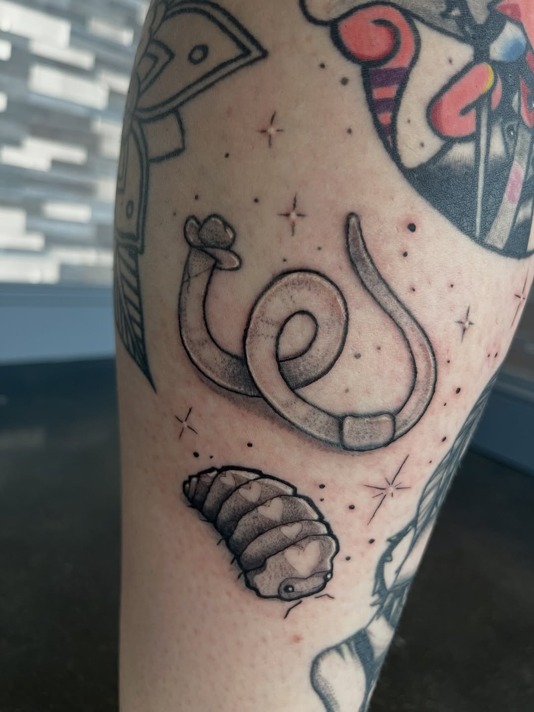 Tattoo by @freya_fataletattoo — illustrative, black_and_grey