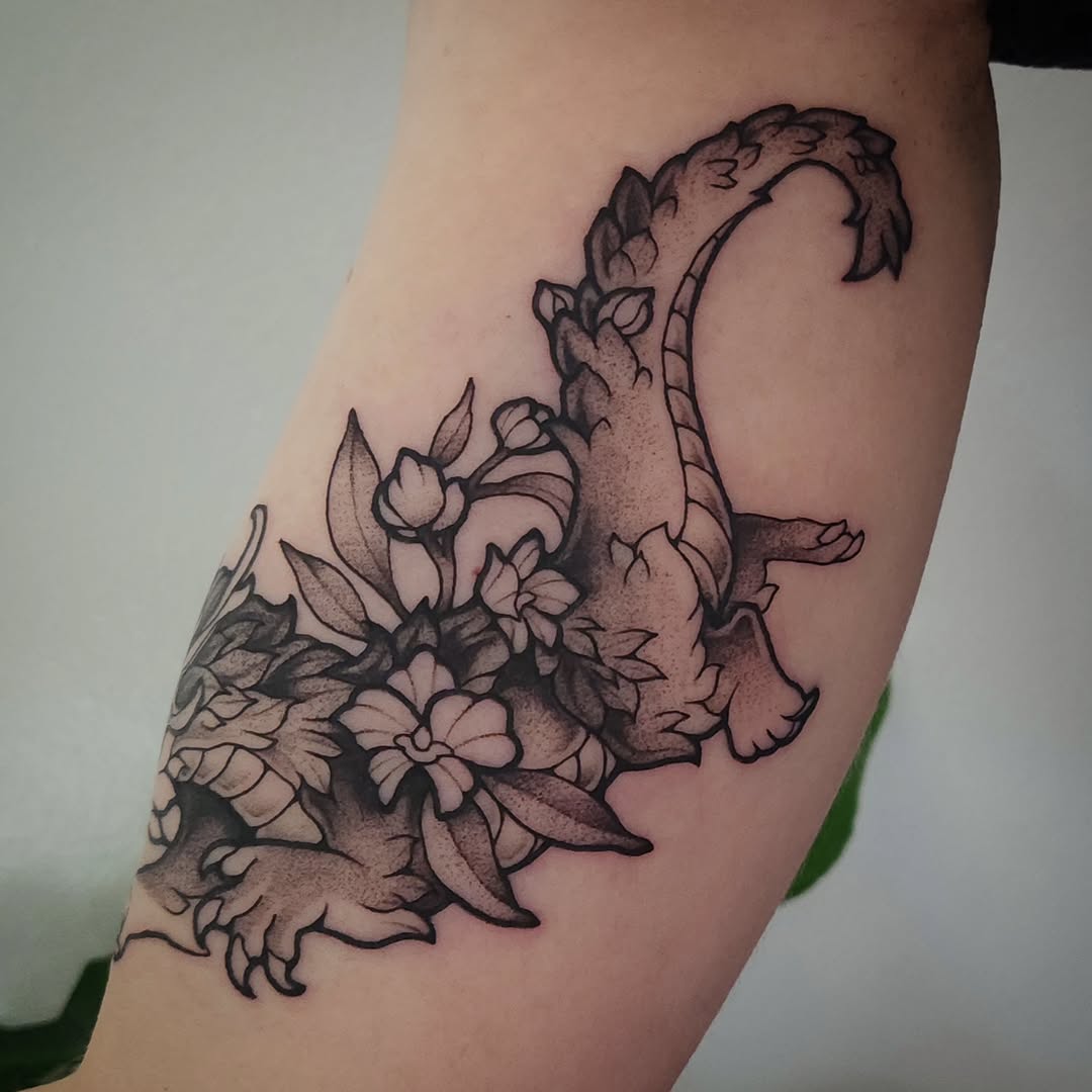 Tattoo by @darkwood.tattoos — black_and_grey, chicano