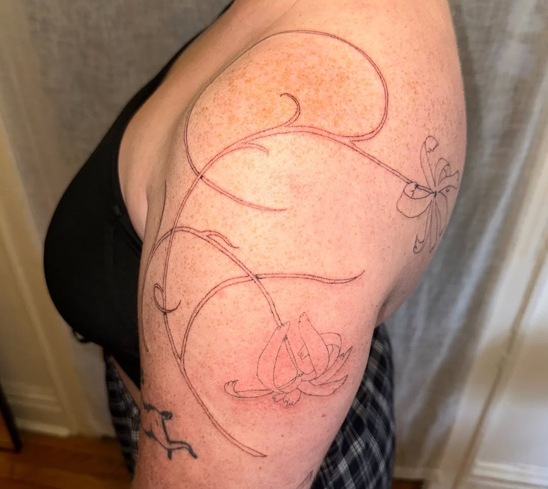 Tattoo by @pokingyousoftly — fine_line