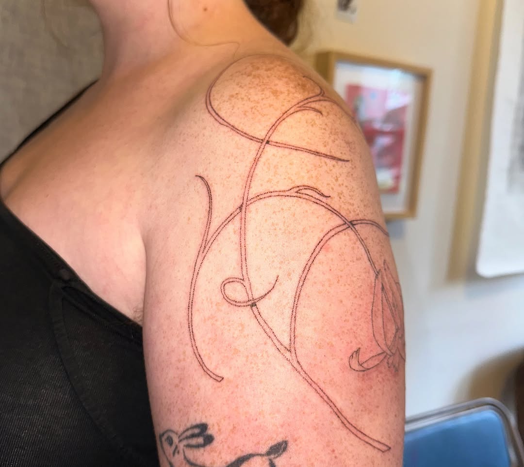 Tattoo by @pokingyousoftly — fine_line
