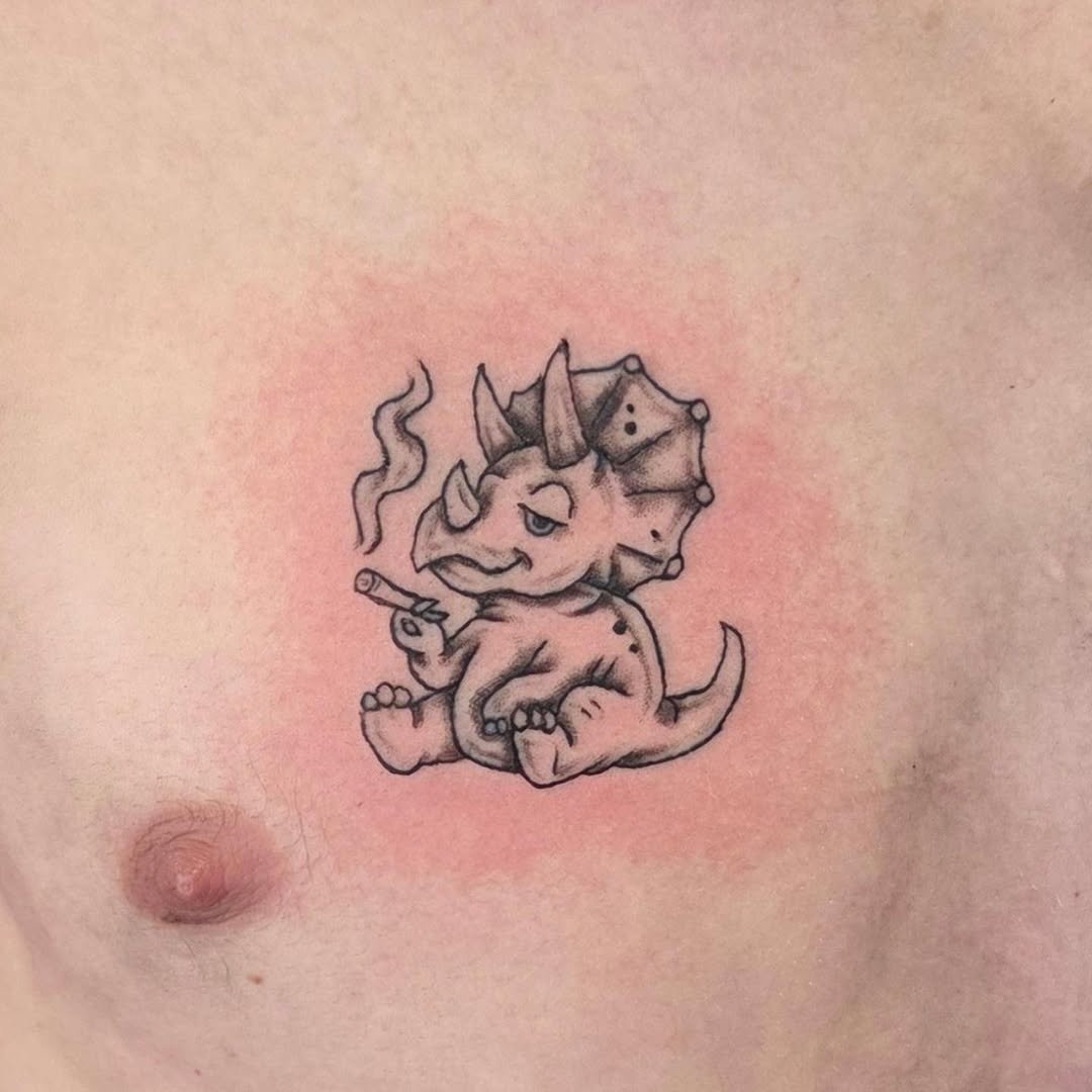 Tattoo by @1fixxstudio — black_and_grey, illustrative