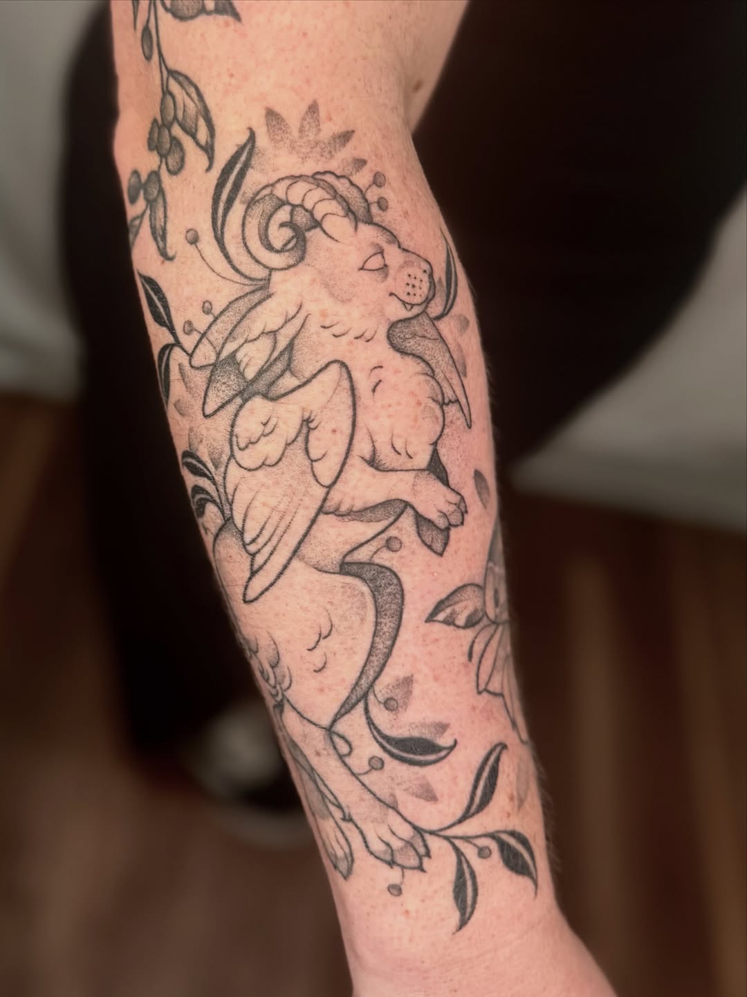 Tattoo by @allyghastly — black_and_grey, dotwork