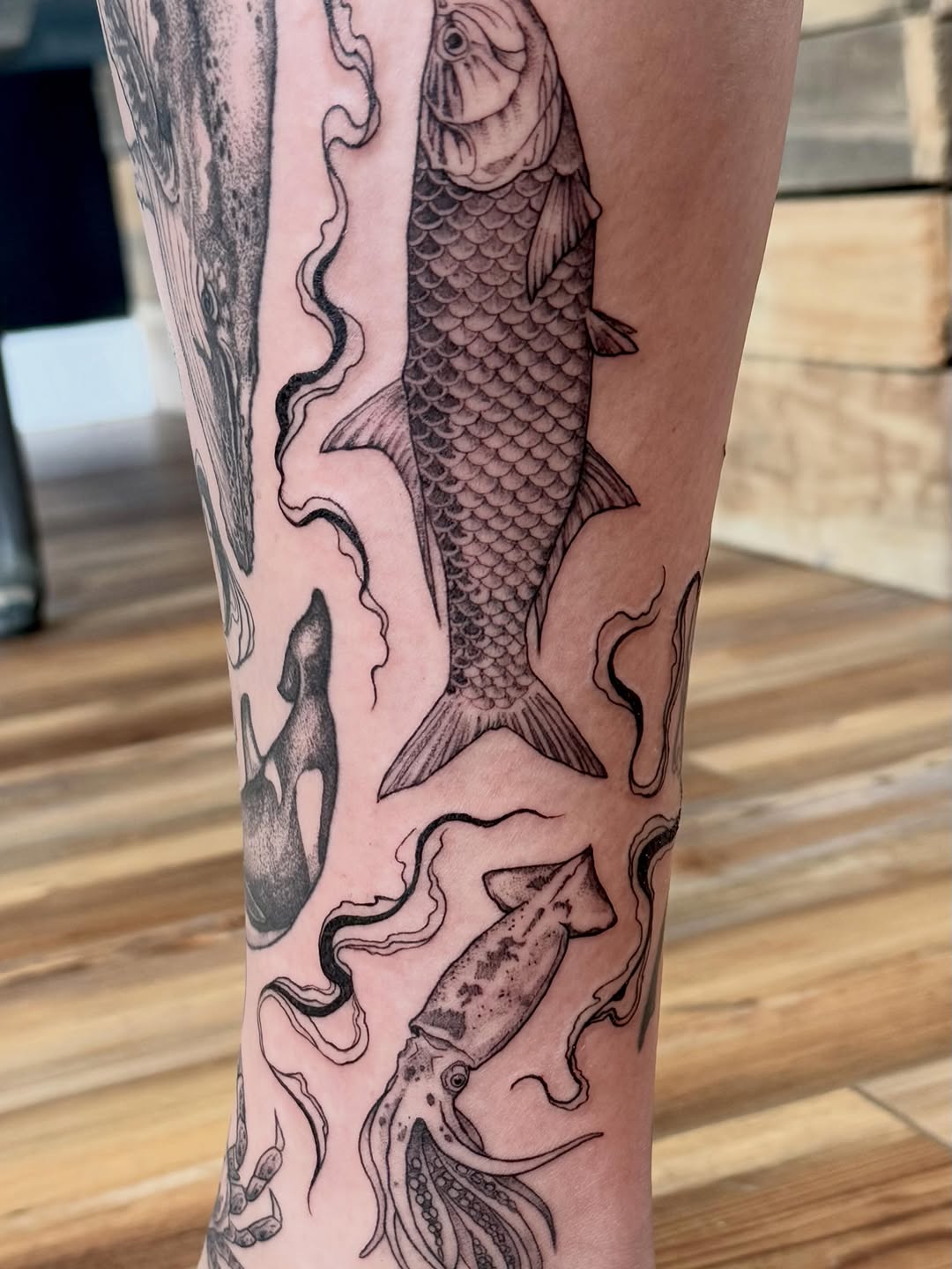 Tattoo by @katiestacytattoo — black_and_grey
