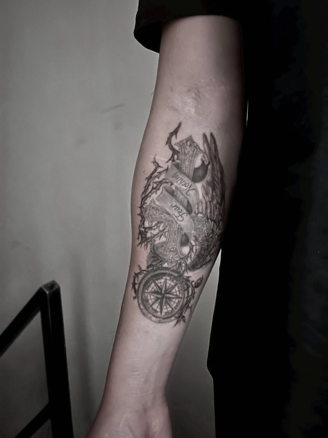 Tattoo by @ict_tattoo — black_and_grey