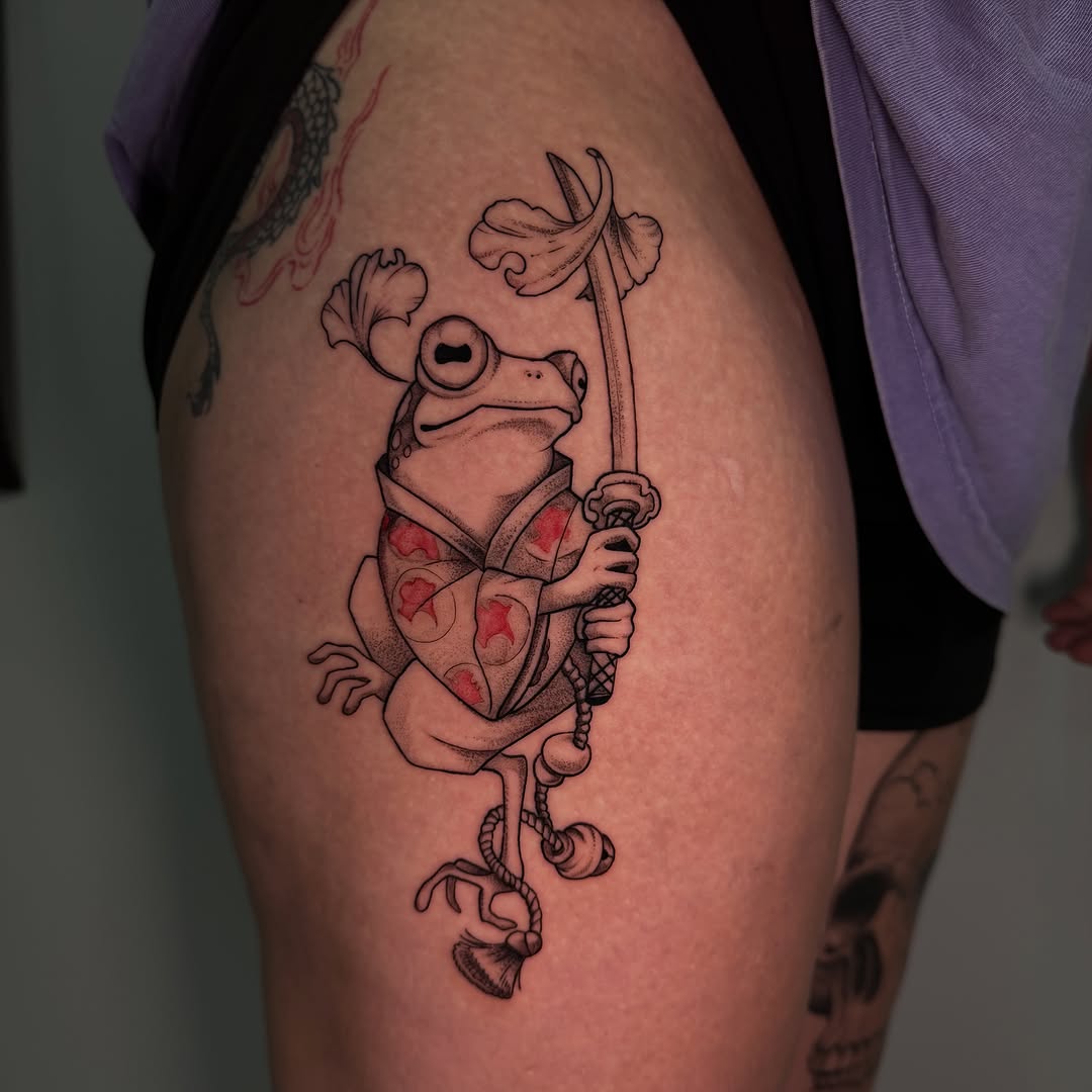 Tattoo by @inkedbysam — illustrative, black_and_grey