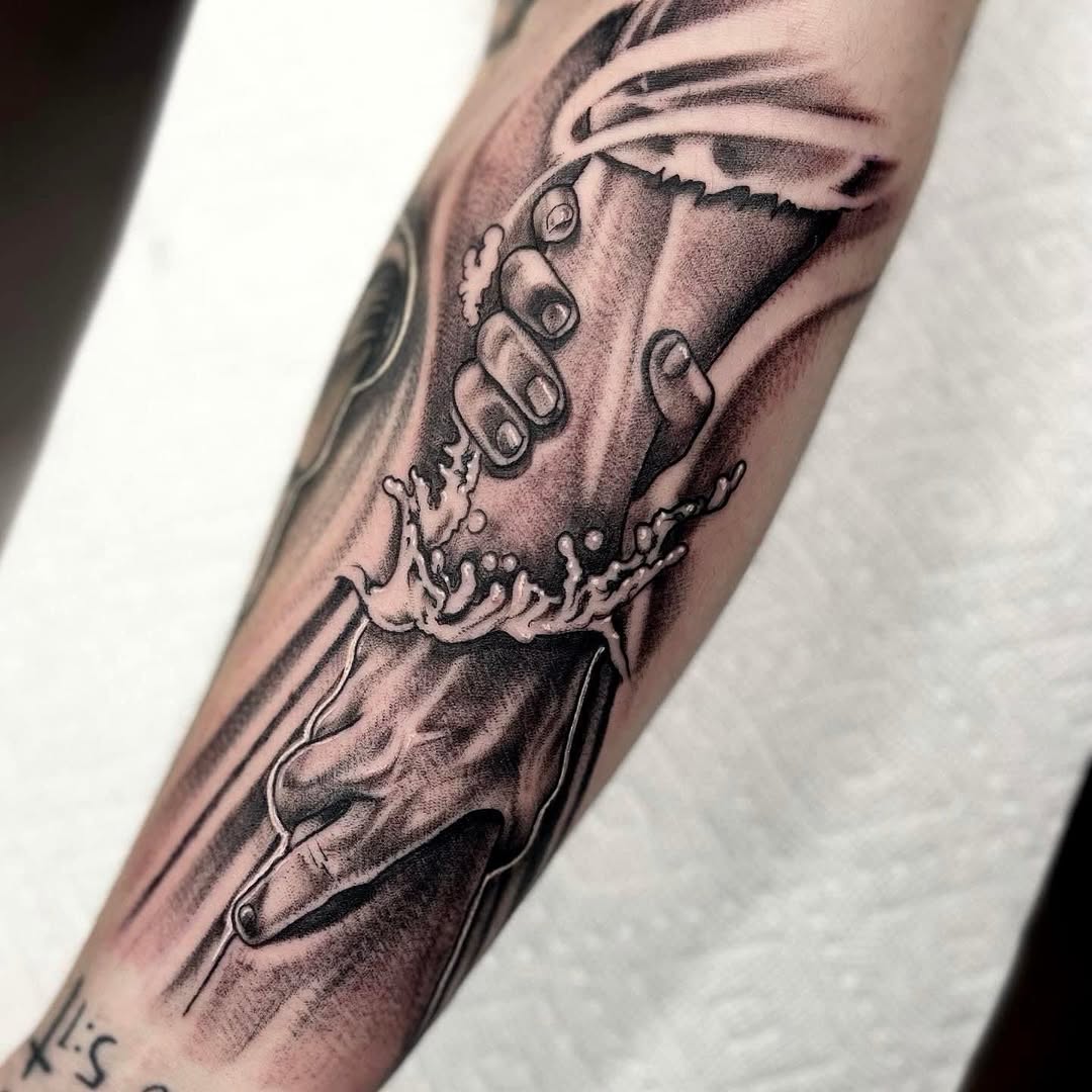 Tattoo by @tattoos_by_mr.vincent — realism, black_and_grey