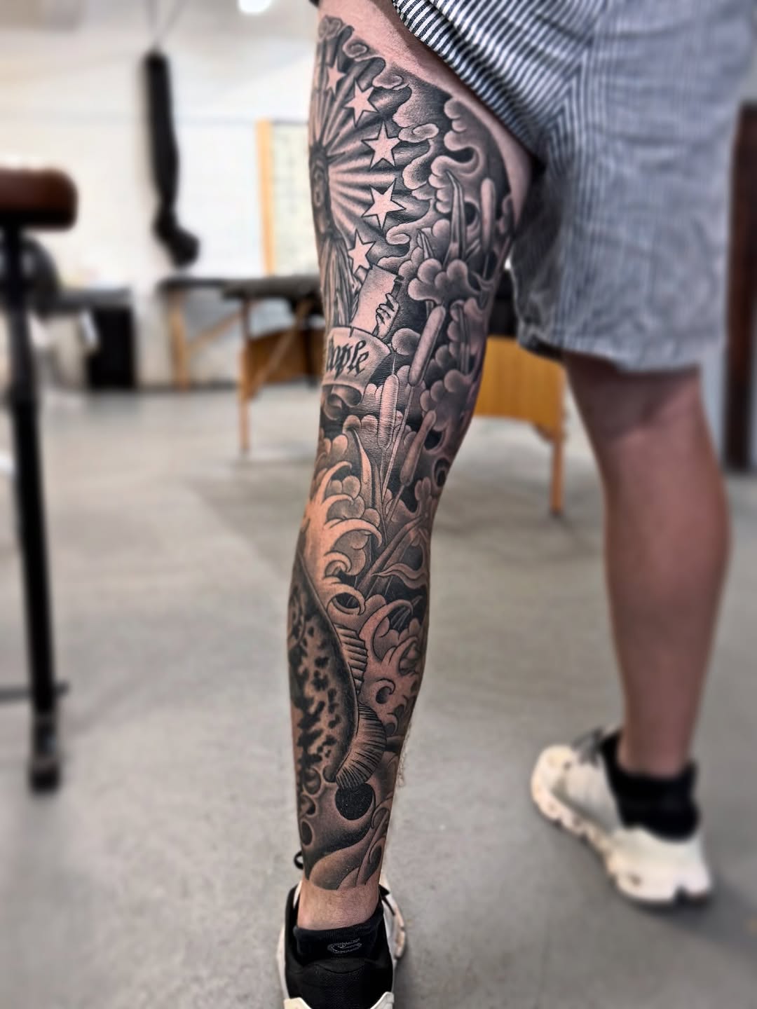 Tattoo by @cole_pittman — black_and_grey, illustrative