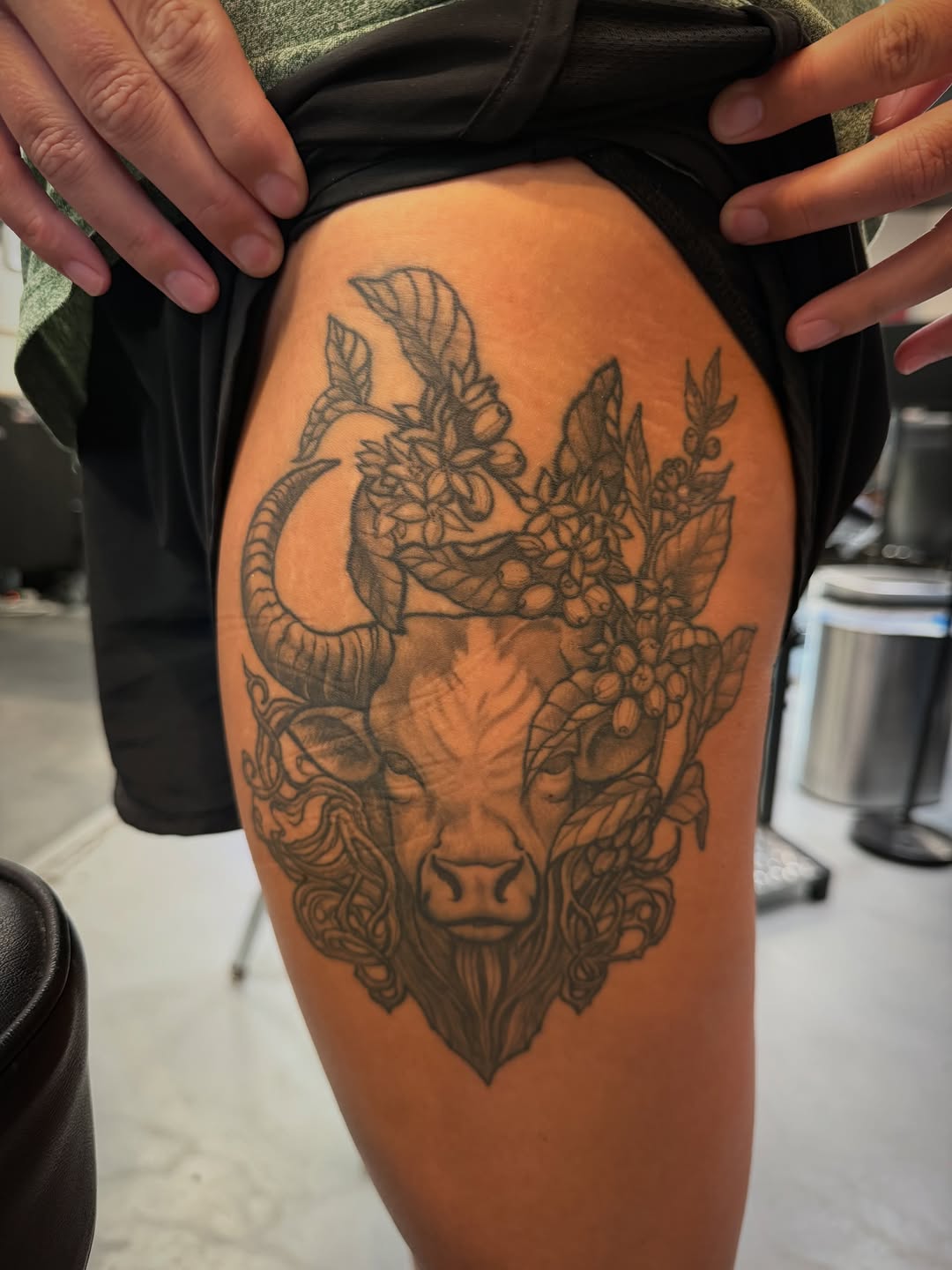 Tattoo by @steven_wayne_tattoos — black_and_grey