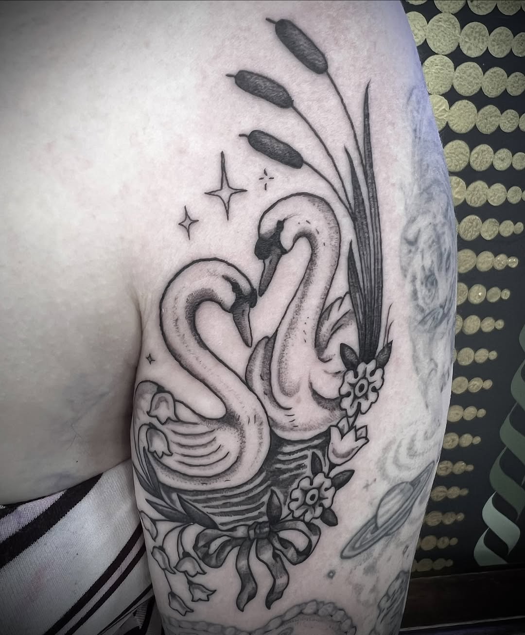 Tattoo by @the_slim_reaper_tattoo — black_and_grey