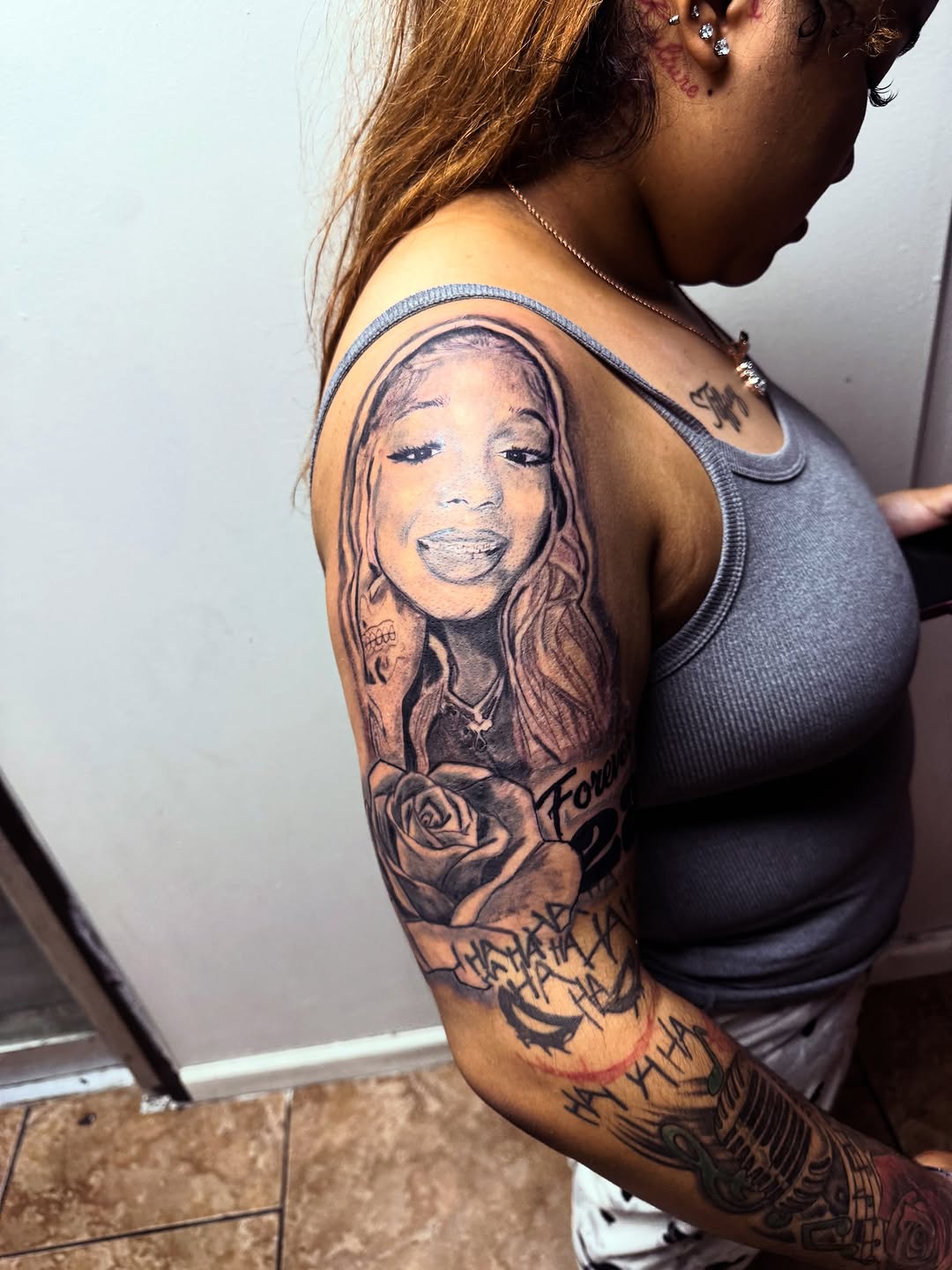 Tattoo by @fadeicewood β realism, black_and_grey