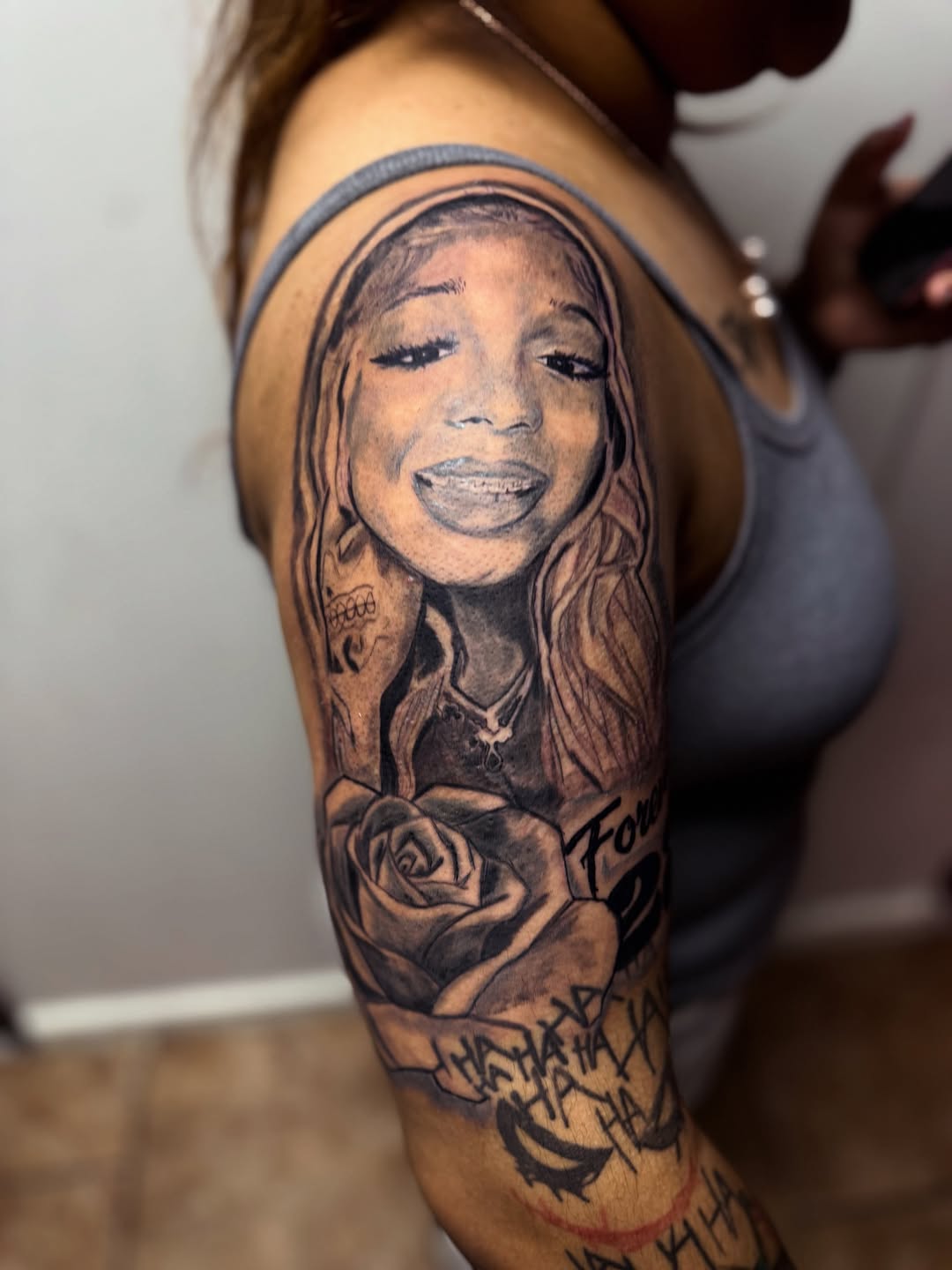 Tattoo by @fadeicewood β realism, black_and_grey