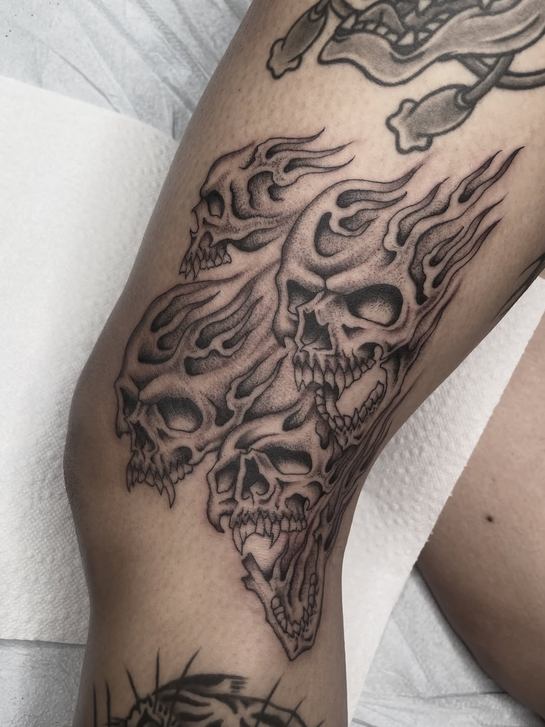 Tattoo by @dakotatattoo — blackwork, illustrative