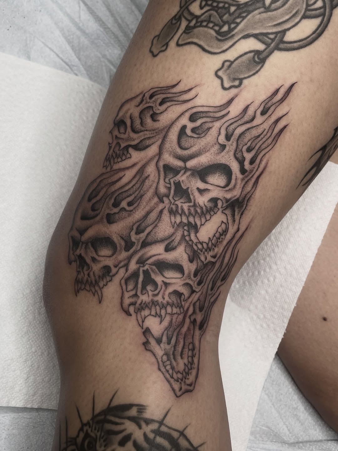 Tattoo by @dakotatattoo — blackwork, illustrative