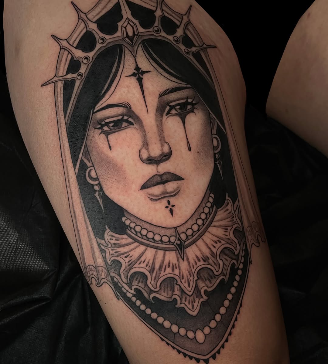 Tattoo by @madelart_ — black_and_grey, illustrative