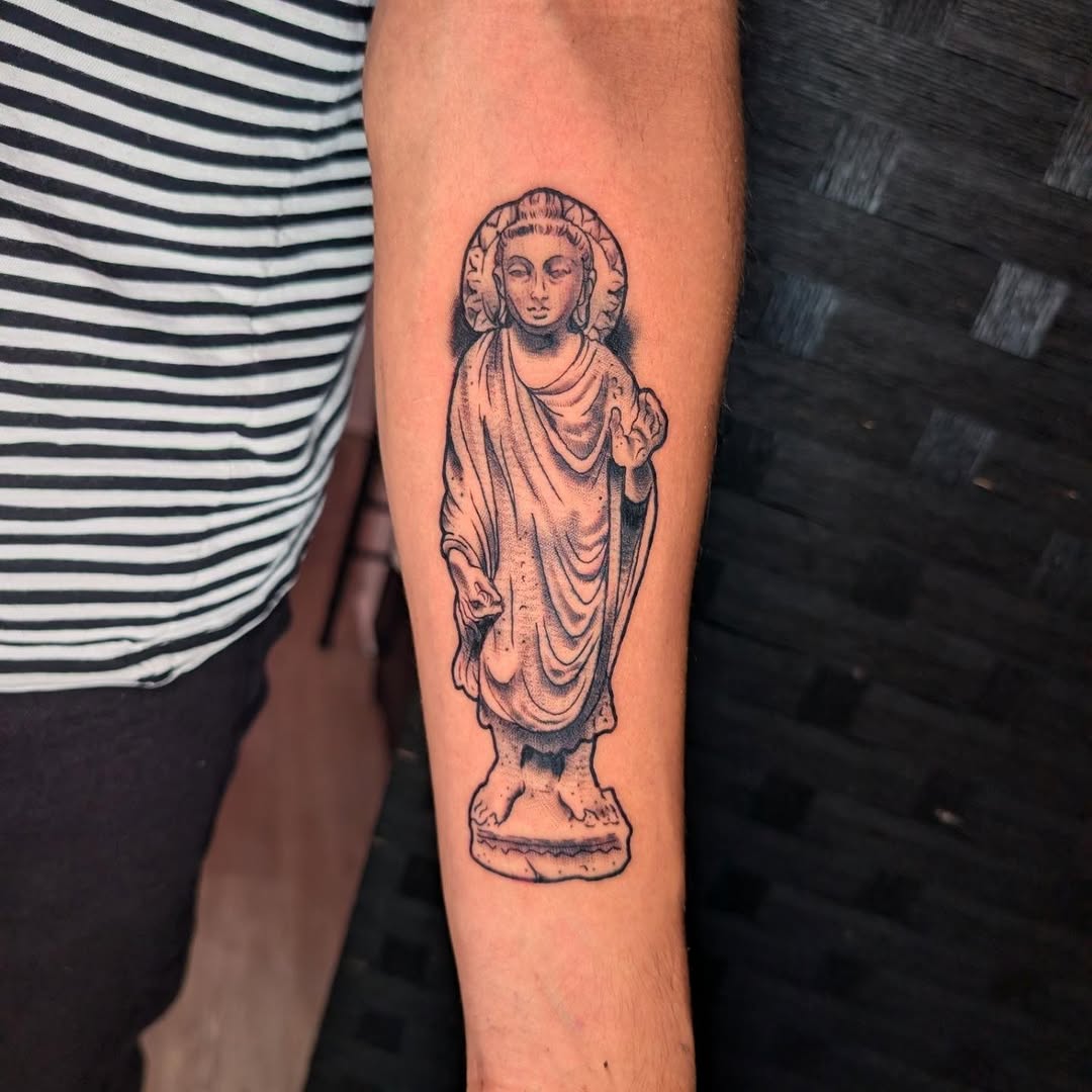 Tattoo by @nornnoszka — realism, black_and_grey