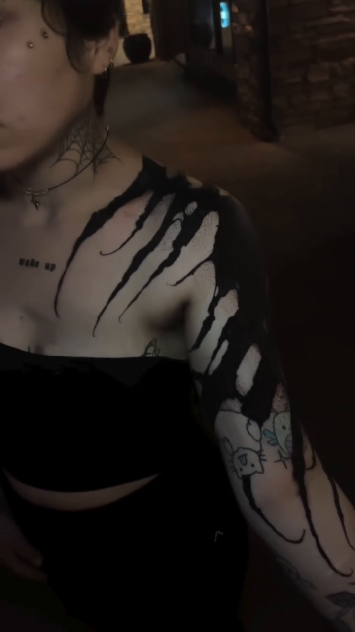 Tattoo by @rorystats — blackwork, trash_polka