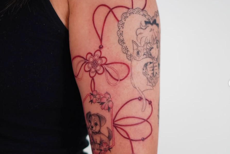 Tattoo by @nhiidles — anime, fine_line