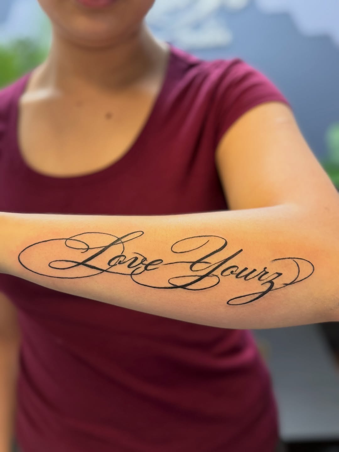 Tattoo by @artbyzotsenko โ lettering_script, fine_line