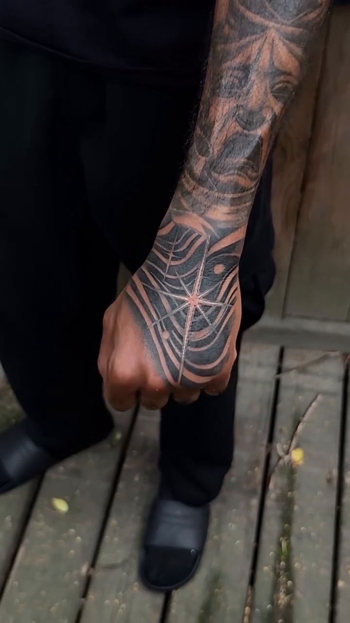 Tattoo by @voldblk — geometric, black_and_grey