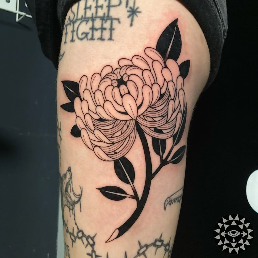 Tattoo by @chelsartistry — black_and_grey, fine_line