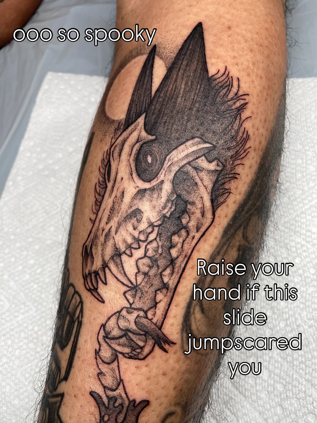 Tattoo by @krookedtattoos โ dark_realism, black_and_grey