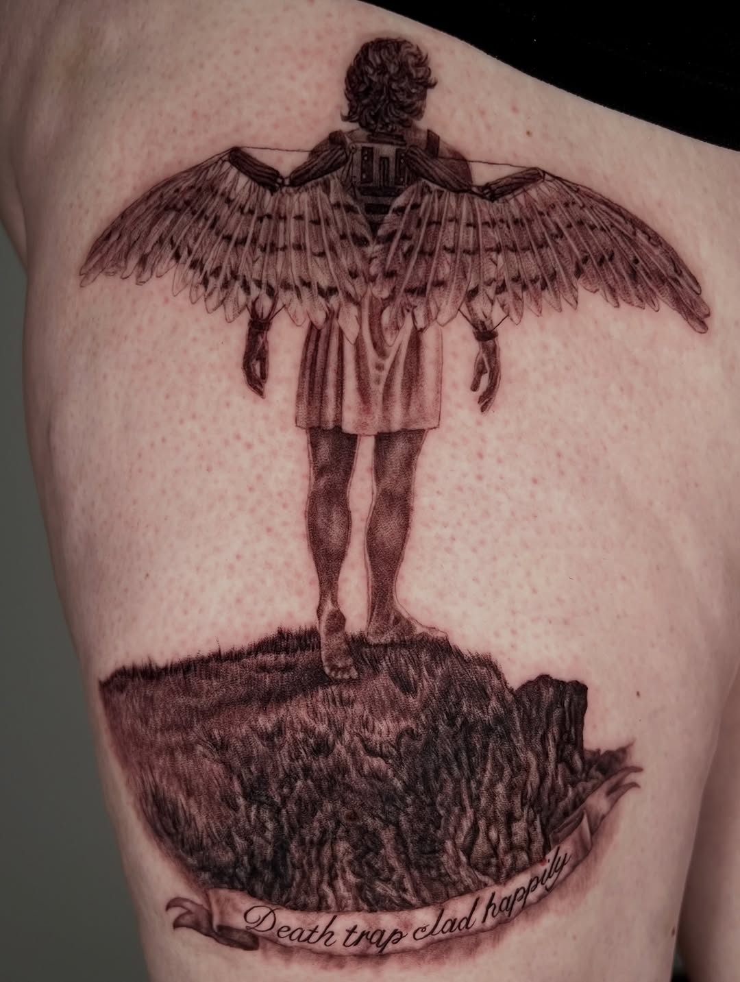 Tattoo by @zombiecattats โ realism, black_and_grey
