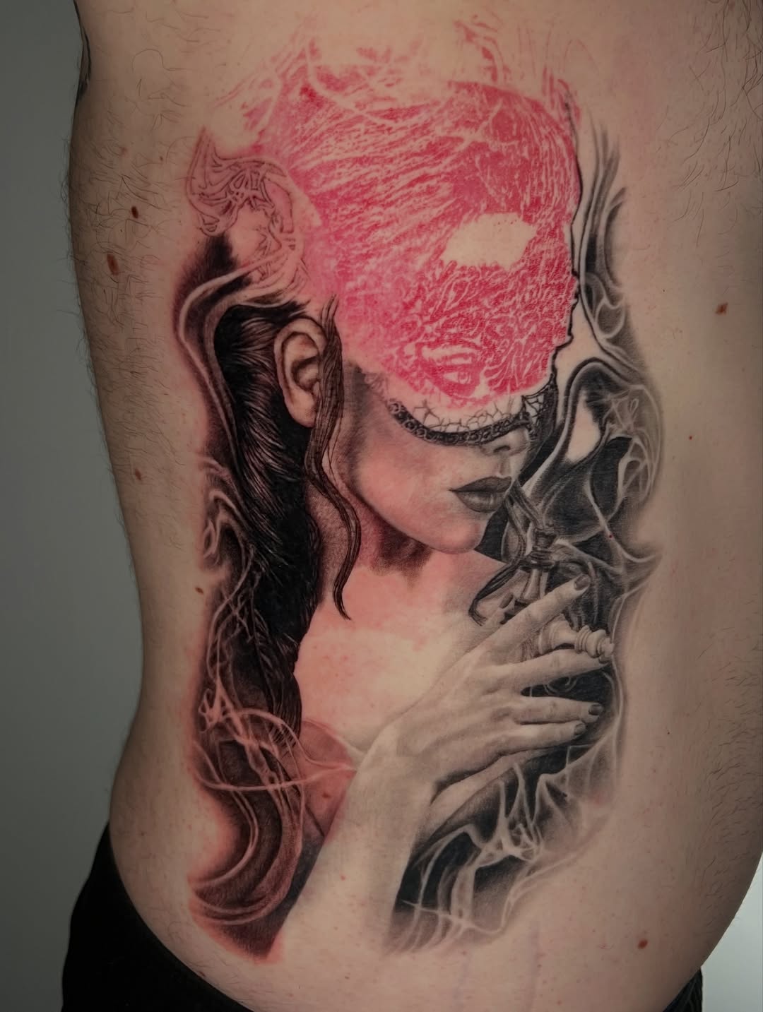 Tattoo by @zombiecattats โ realism, black_and_grey