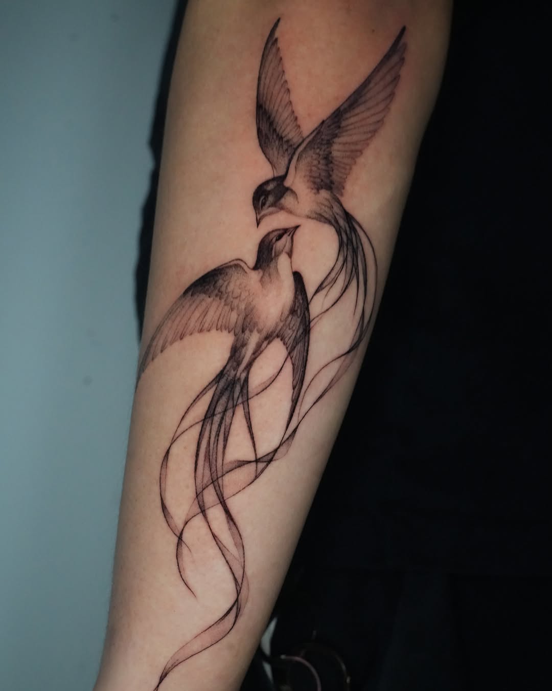 Tattoo by @tattooer_r.tee — fine_line, black_and_grey