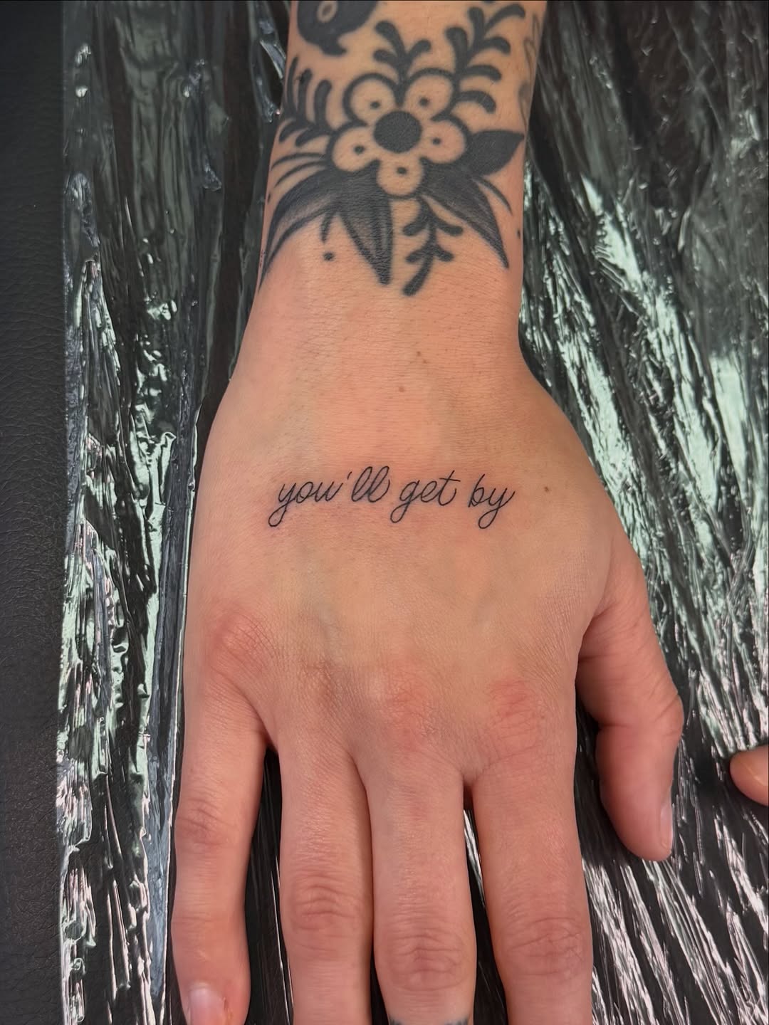 Tattoo by @tattooer_haylie — lettering_script, fine_line