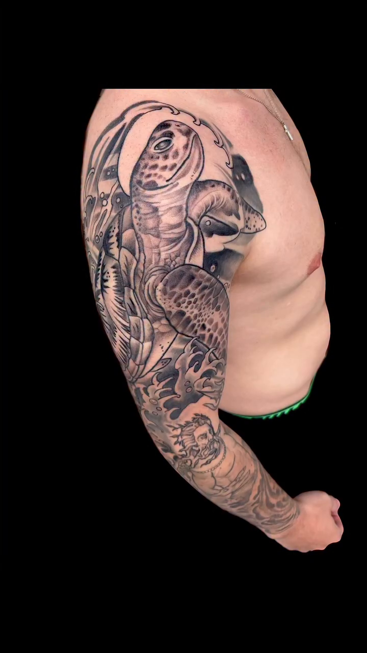 Tattoo by @tattoocoupdetat — japanese_irezumi, black_and_grey