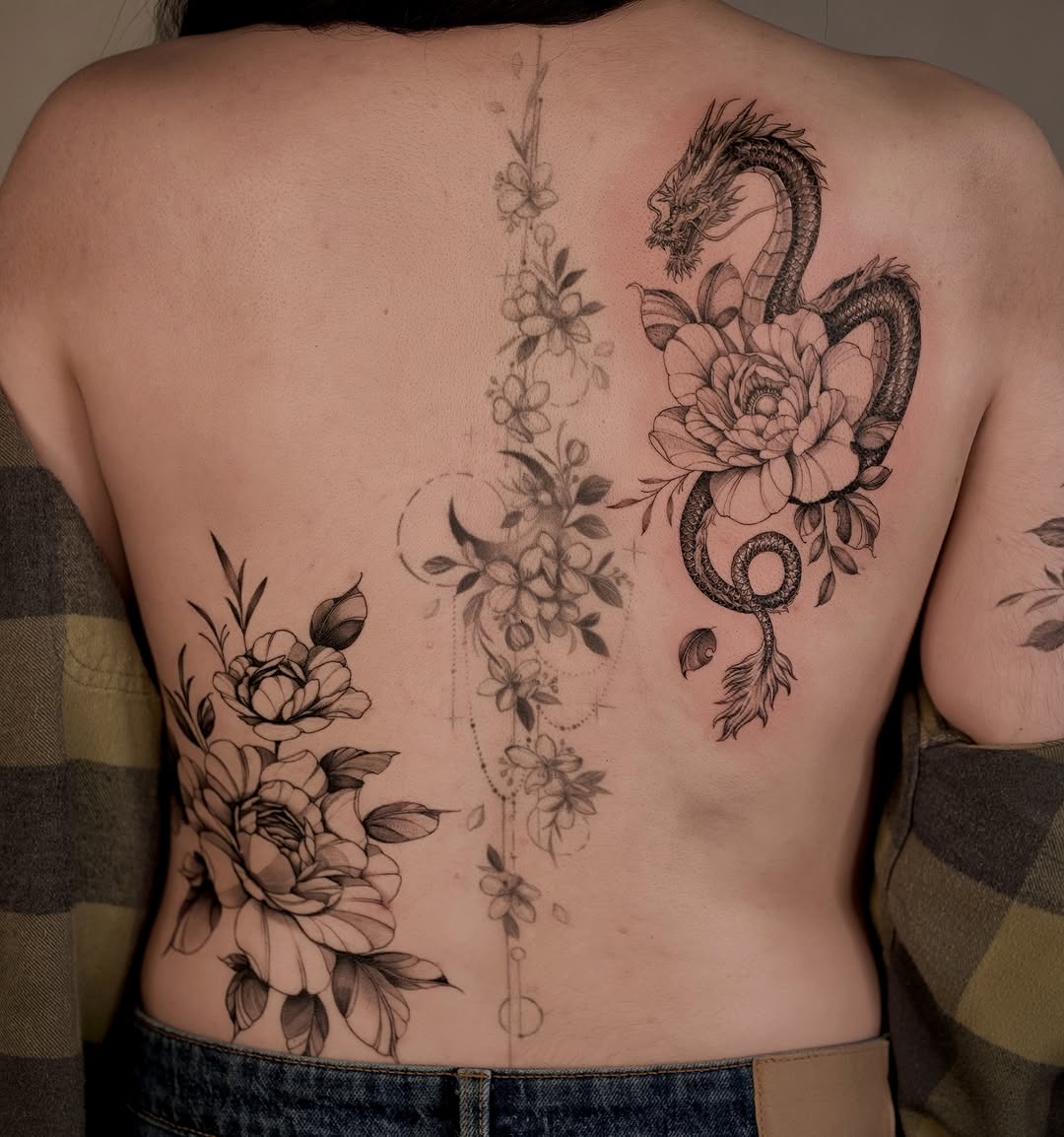 Tattoo by @d.w._modoink — japanese_irezumi, black_and_grey