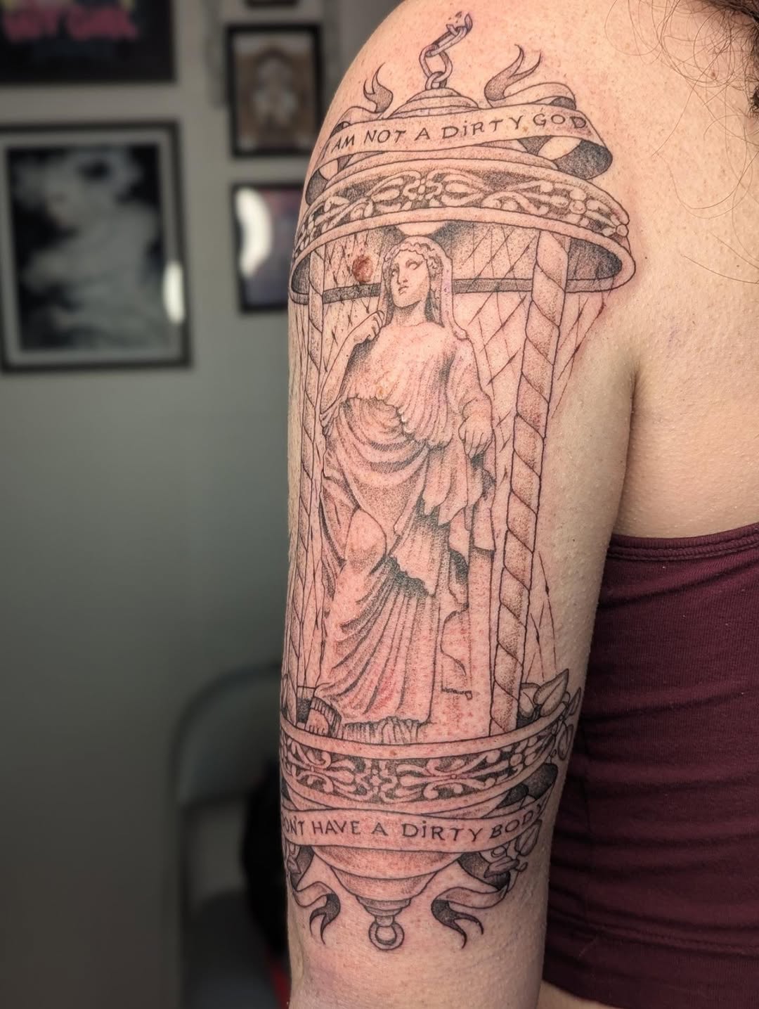 Tattoo by @mythic.cryptid — black_and_grey