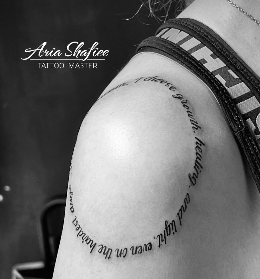 Tattoo by @ariu_tattoo — lettering_script, fine_line