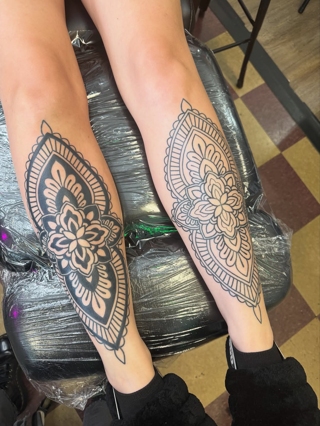 Tattoo by @inkedbycora — blackwork, ornamental
