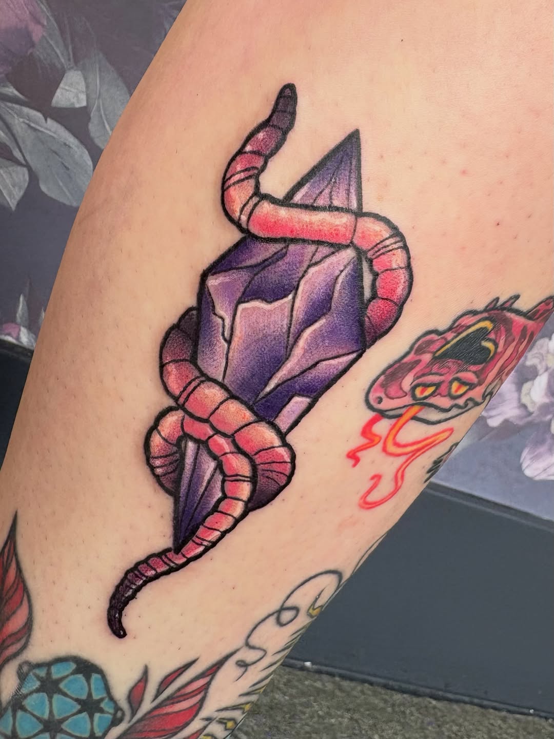 Tattoo by @little_dusty_tattoos — illustrative, new_school