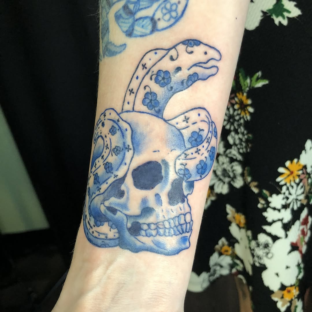 Tattoo by @basil_teeth — black_and_grey